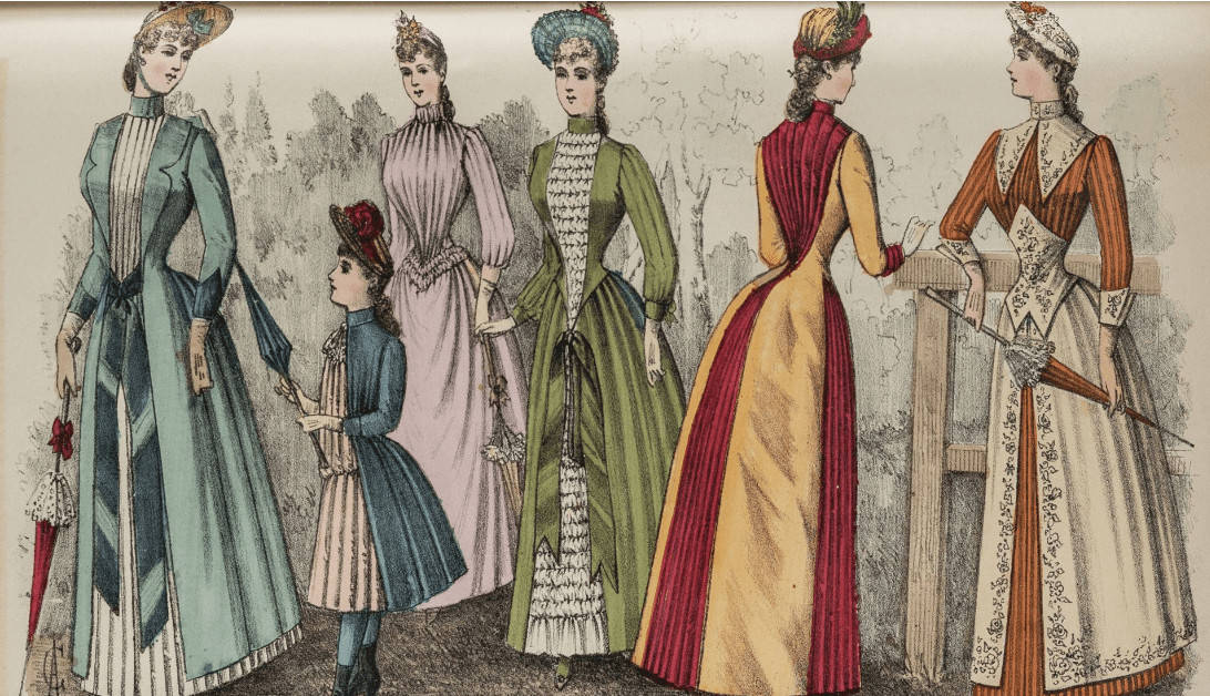 "The Latest Paris Fashions." Myra's Journal, 1 Apr. 1889. Women's Studies Archive