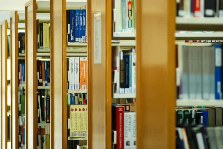 Academic Library Book shelves