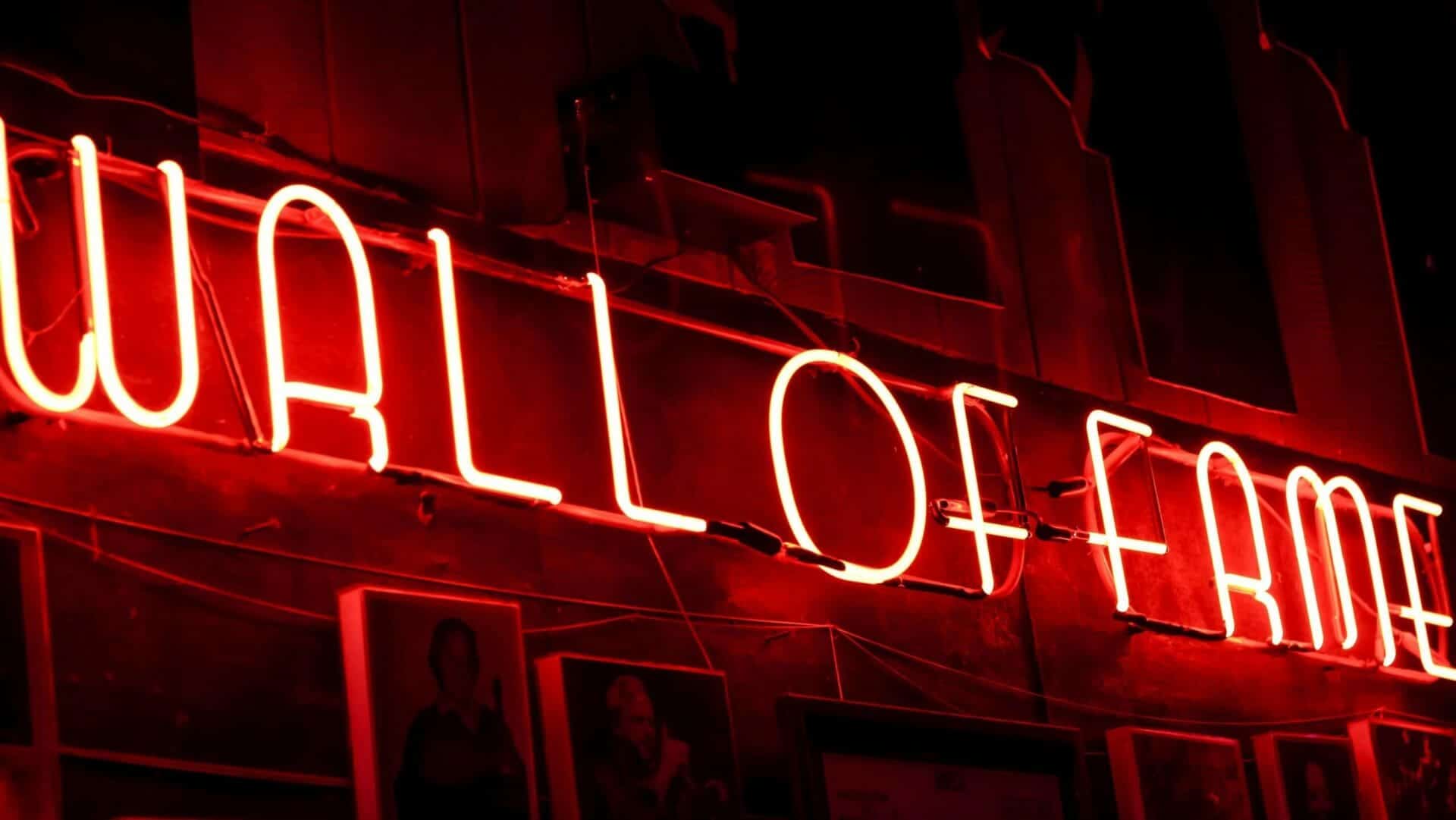 Wall of Fame neon light