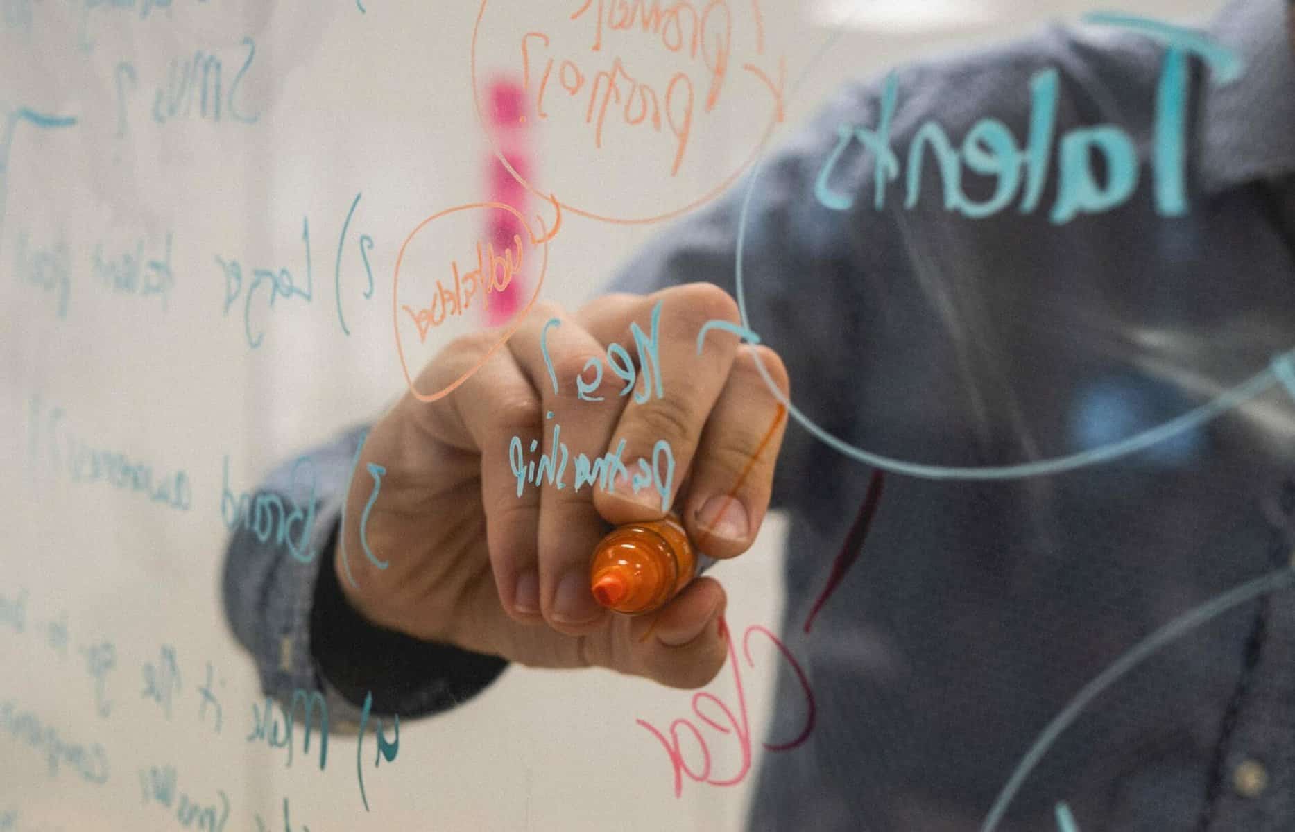 Writing on glass drawing board